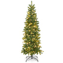 Pencil Christmas Tree with 180 Warm White and Multi-color LED Lights by LJGDeals