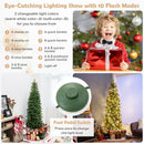 Pencil Christmas Tree with 180 Warm White and Multi-color LED Lights by LJGDeals