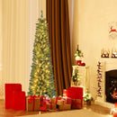 Pencil Christmas Tree with Memory Wire Branch Tips and Warm LED Lights by LJGDeals