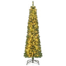 Pencil Christmas Tree with Memory Wire Branch Tips and Warm LED Lights by LJGDeals
