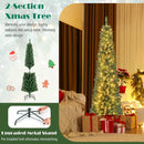 Pencil Christmas Tree with Memory Wire Branch Tips and Warm LED Lights by LJGDeals