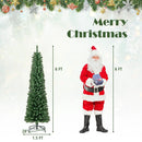 Pencil Christmas Tree with Memory Wire Branch Tips and Warm LED Lights by LJGDeals