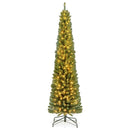 Pencil Christmas Tree with Memory Wire Branch Tips and Warm LED Lights by DirectDeals