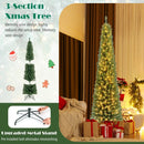 Pencil Christmas Tree with Memory Wire Branch Tips and Warm LED Lights by LJGDeals