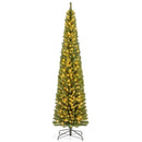 Pencil Christmas Tree with Memory Wire Branch Tips and Warm LED Lights by LJGDeals