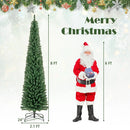 Pencil Christmas Tree with Memory Wire Branch Tips and Warm LED Lights by LJGDeals