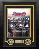 NHL Hockey Photo Picture Frame Kit - Pittsburgh Penguins (Black Matting, Yellow Trim)