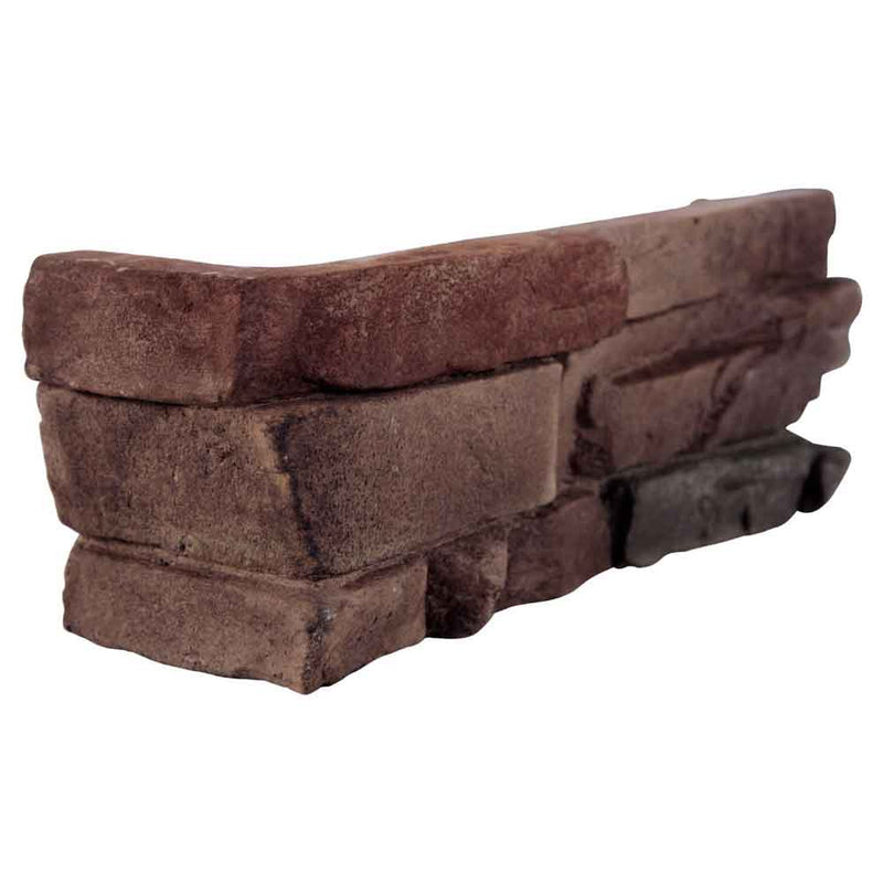 Peninsula earth corner stacked stone 9x19.5 natural manufactured stone LPNLEPENEAR4COR product shot corner view