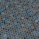 MSI Penny Round Azul Glossy Porcelain Mosaic Tile 11.3"x12.2"