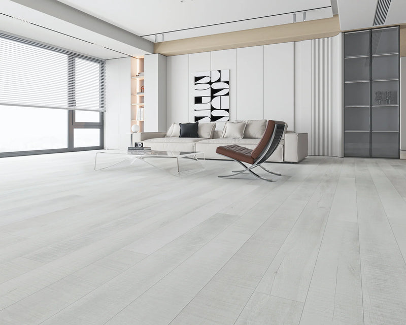 Perfect White Embossed Matte 7.75"x48" Waterproof Laminate Flooring 14mm - Sum