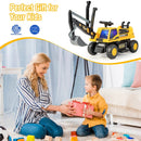 Kids ASTM Certificated Powered Ride On Bulldozer with Front Digger Shovel-Yellow by LJGDeals