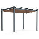 10 x 12 Feet Outdoor Aluminum Retractable Pergola Canopy Shelter Grape Trellis by LJGDeals