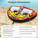 Towable Tube with Quick Connector and Drainage for Boating by LJGDeals