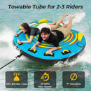 3-Person Inflatable Boat Tube Towable Platform with Double Valves by LJGDeals
