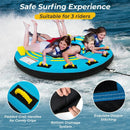 3-Person Inflatable Boat Tube Towable Platform with Double Valves by LJGDeals