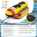 1 or 2 Person Inflatable Towable Tube Banana Boat for Boating by LJGDeals