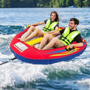 1 or 2 Person Inflatable Towable Tube for Boating with Drainage by LJGDeals