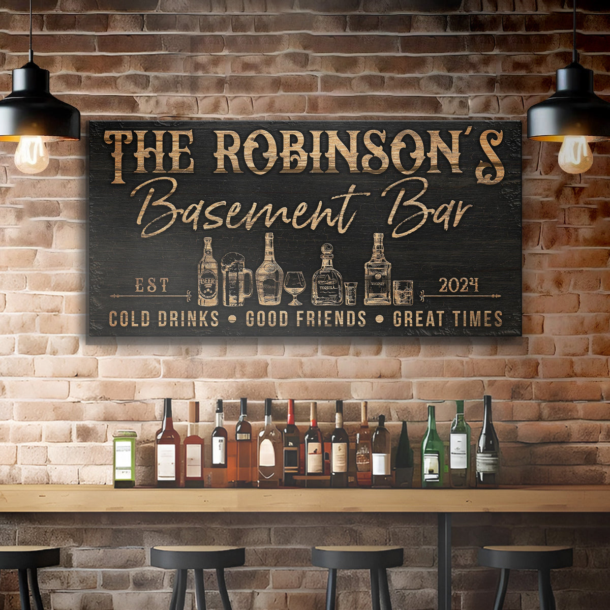 Personalized Basement Bar Sign III, photo 2 of 7