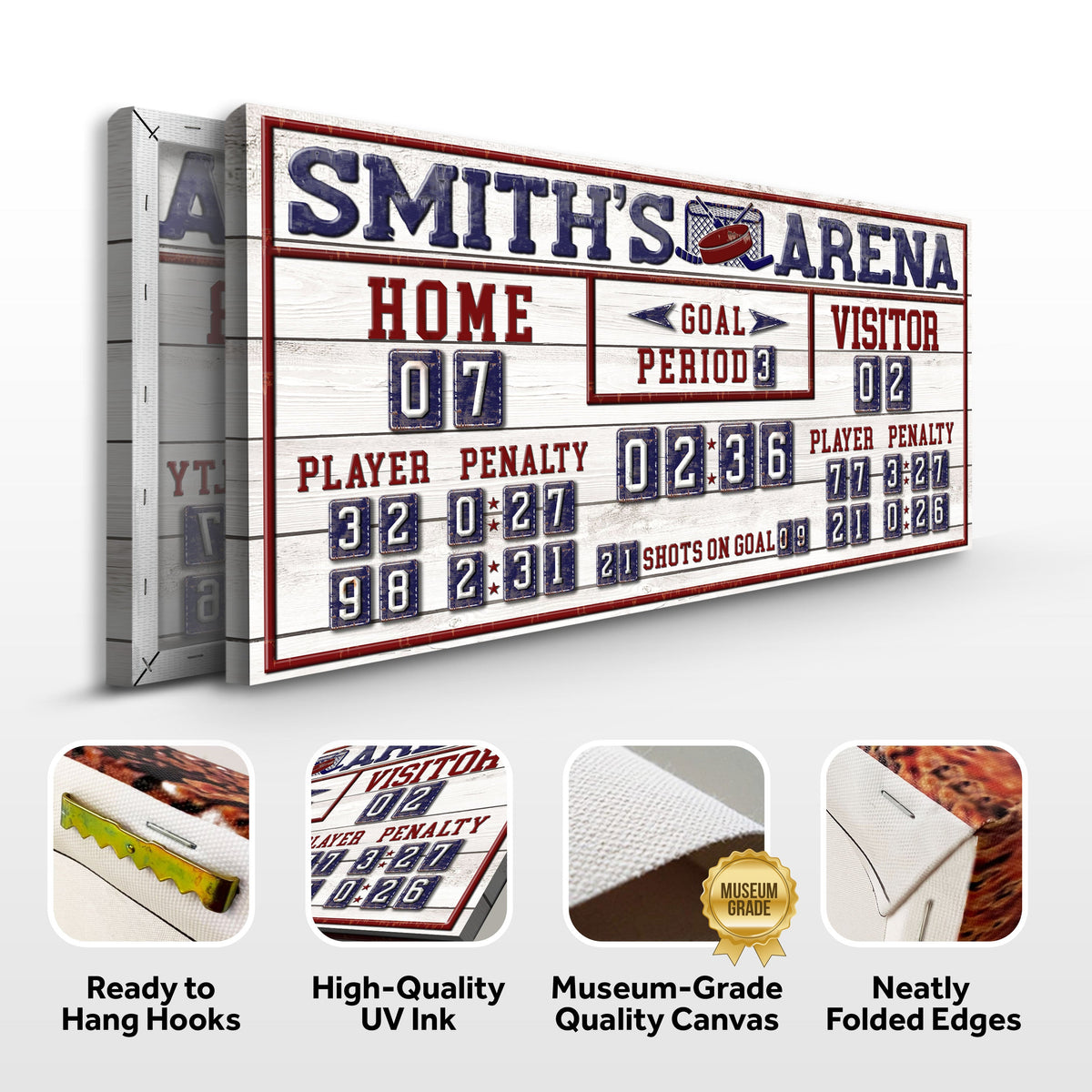 Personalized Hockey Scoreboard Sign, photo 4 of 7