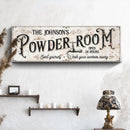 Personalized Powder Room Sign