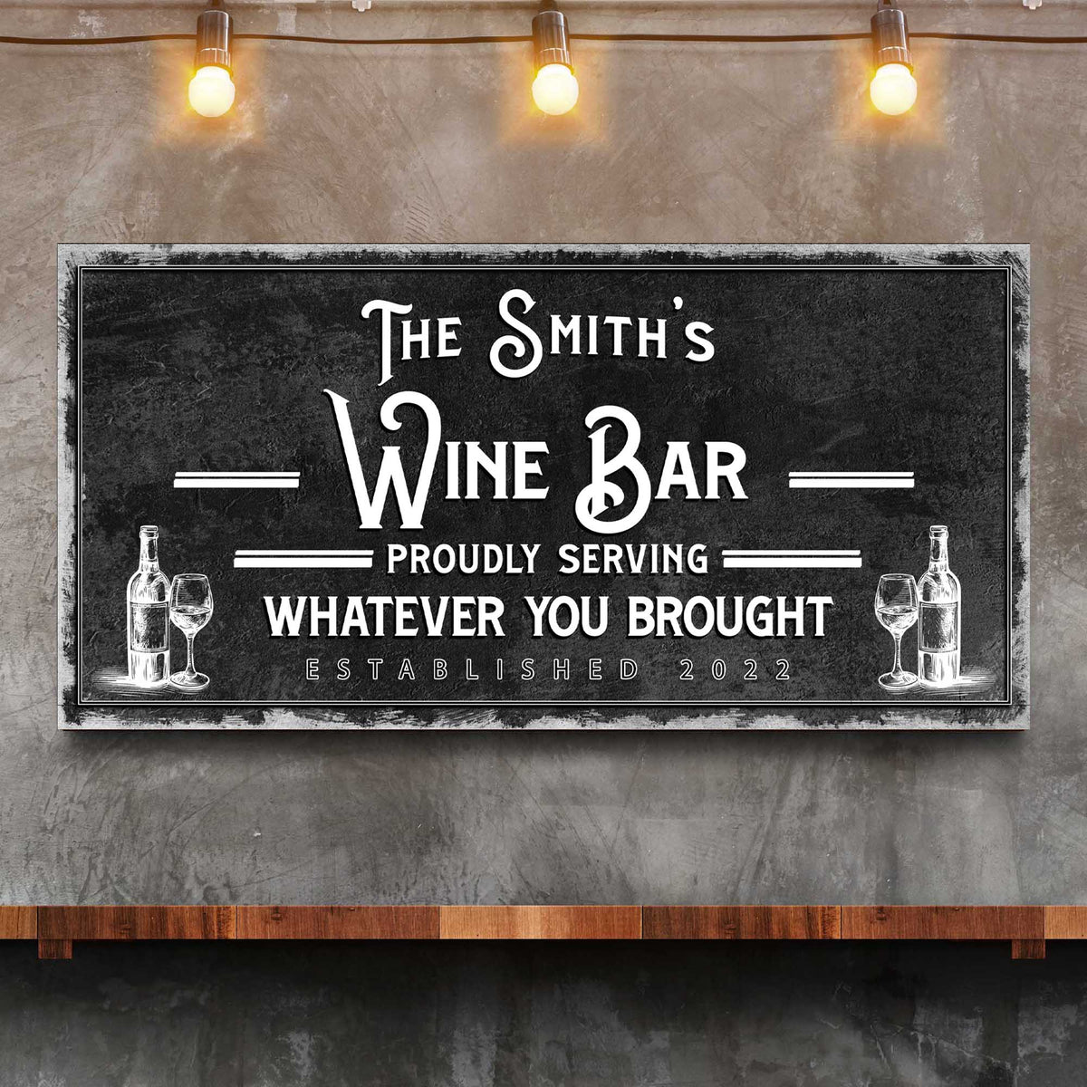 Personalized Wine Bar Sign, photo 2 of 7
