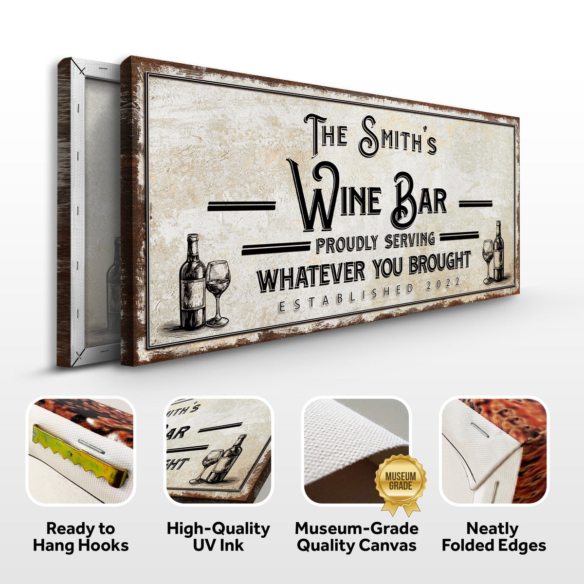 Personalized Wine Bar Sign II, photo 4 of 7