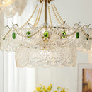 Emerald Art Glass Chandeliers