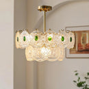 Emerald Art Glass Chandeliers
