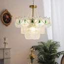 Emerald Art Glass Chandeliers