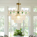 Emerald Art Glass Chandeliers