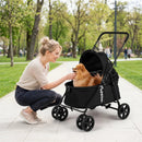 Foldable Pet Stroller for Small to Medium Dogs with Brake by LJGDeals
