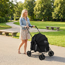 Foldable Pet Stroller for Small to Medium Dogs with Brake by LJGDeals