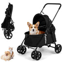 Foldable Pet Stroller for Small to Medium Dogs with Brake by LJGDeals