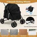 Foldable Pet Stroller for Small to Medium Dogs with Brake by DirectDeals