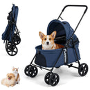 Foldable Pet Stroller for Small to Medium Dogs with Brake by LJGDeals