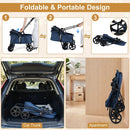 Foldable Pet Stroller for Small to Medium Dogs with Brake by DirectDeals