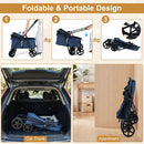 Foldable Pet Stroller for Small to Medium Dogs with Brake by LJGDeals