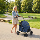 Foldable Pet Stroller for Small to Medium Dogs with Brake by LJGDeals