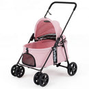 Foldable Pet Stroller for Small to Medium Dogs with Brake by LJGDeals