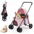 Foldable Pet Stroller for Small to Medium Dogs with Brake by DirectDeals