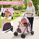 Foldable Pet Stroller for Small to Medium Dogs with Brake by LJGDeals
