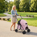 Foldable Pet Stroller for Small to Medium Dogs with Brake by LJGDeals