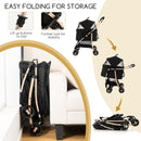3-In-1 Pet Stroller with Removable Car Seat Carrier-Black by LJGDeals