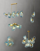 Petal Blue Glass Pendant Light