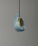 Petal Blue Glass Pendant Light