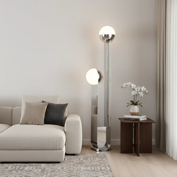 U Shaped Base Double Sphere Floor Lamp, photo 2 of 2