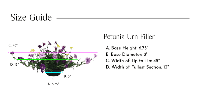 Lifelike Petunia Urn Filler