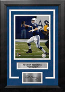 Peyton Manning in Action Indianapolis Colts 8" x 10" Framed Football Photo with Engraved Autograph by Dynasty Sports & Framing