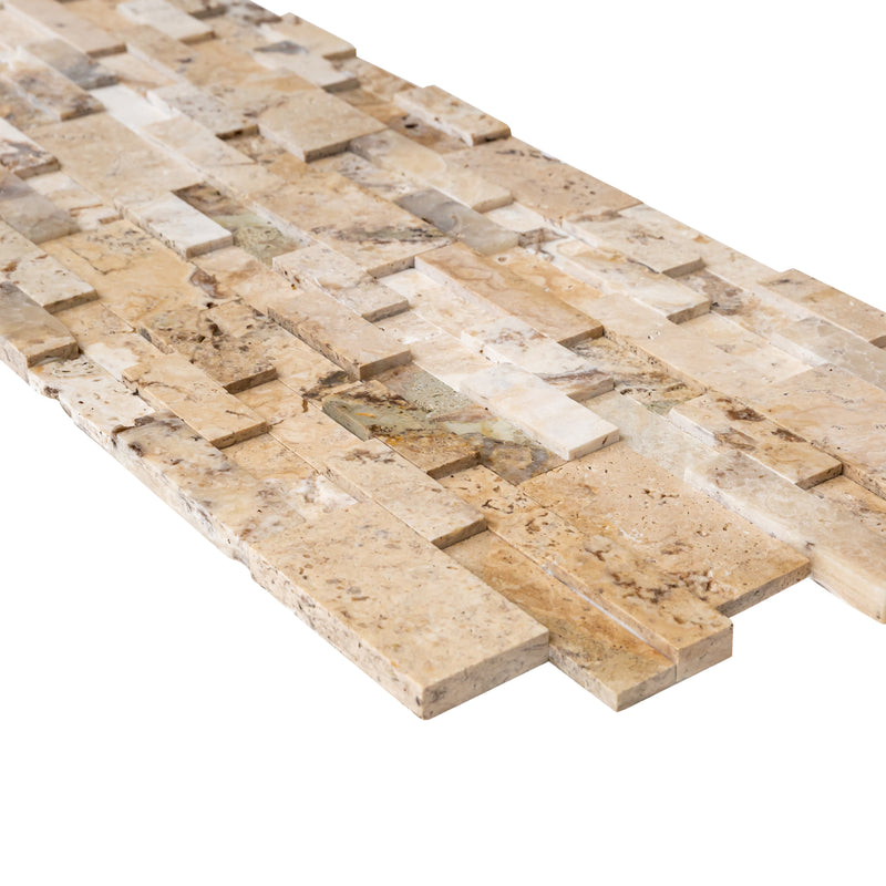 Philadelphia Honed Travertine 3D Ledger Panel 6"x24" – Full Truckload
