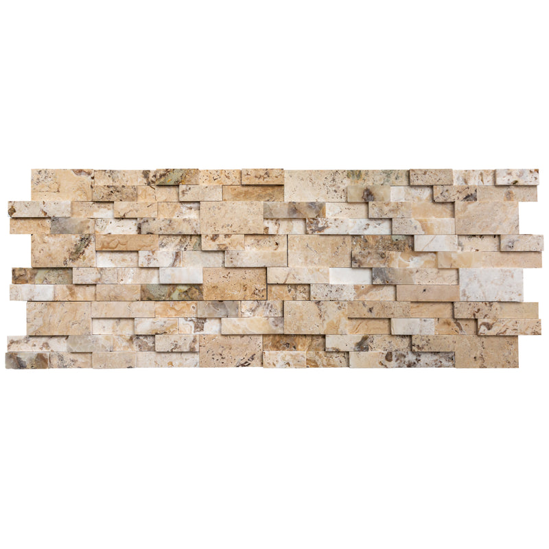 Philadelphia Honed Travertine 3D Ledger Panel 6"x24" – Full Truckload
